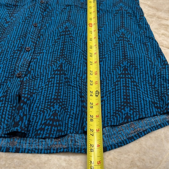 NEW Banana Republic Factory | Sleeveless Button Up Top | Blue/Black | Small - Picture 4 of 8